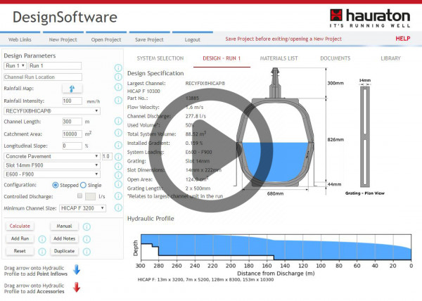 Hydraulic design software - video de instrucción